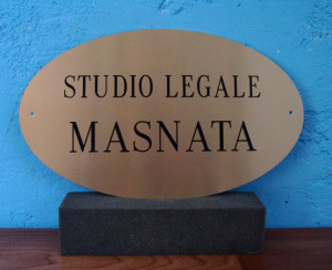 targa per porta studio - Timbrificio Zetti Pavia